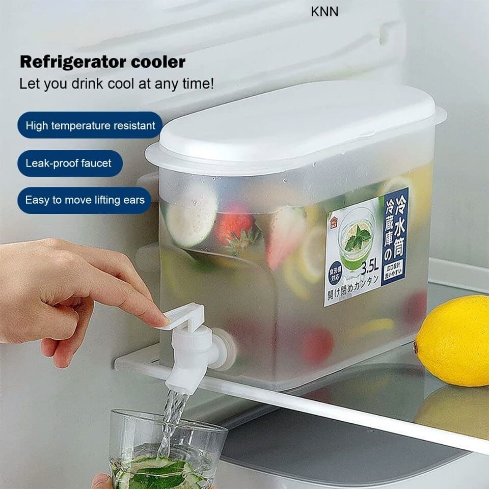 3 Liter Refrigerator Kettle with Faucet, Lemonade Drinkware Cold Water Bottle,